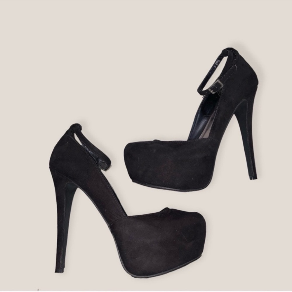 Breckelles Black Platform Stiletto Heels